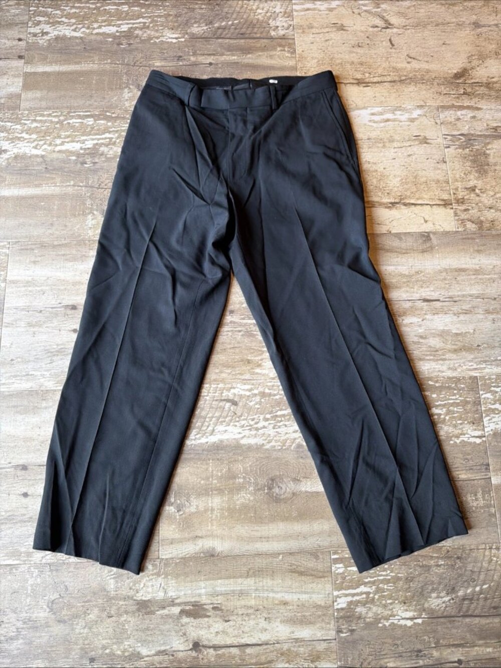 HUGO BOSS James Brown Virgin Wool Black Dress Pants Men’s 34R
